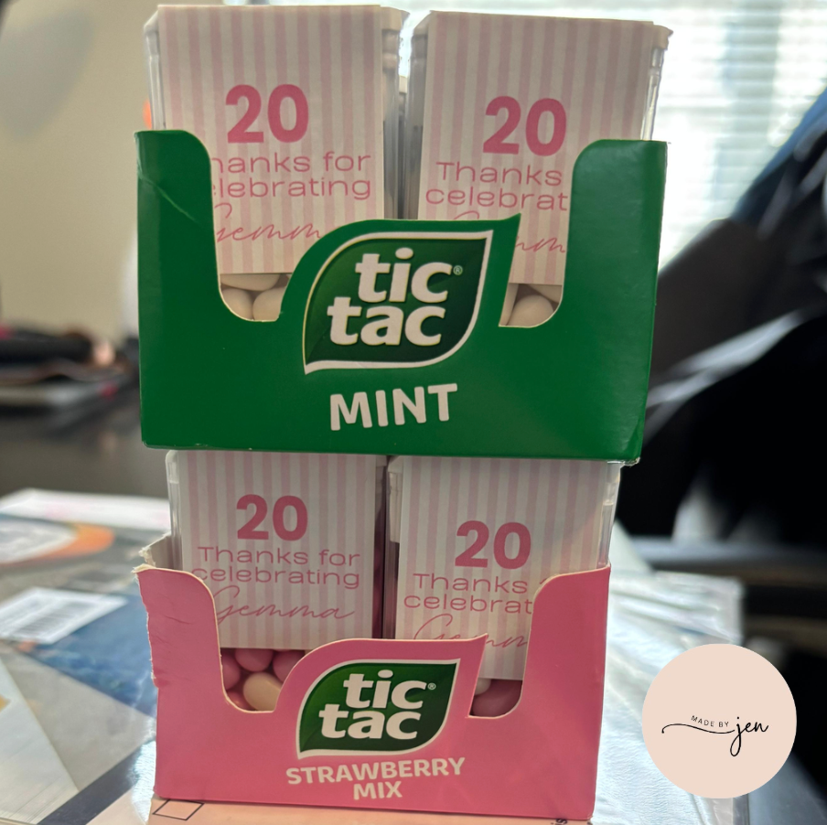 Personalised tic tacs