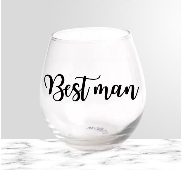 Groom squad whiskey glass