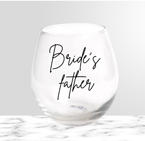 Groom squad whiskey glass
