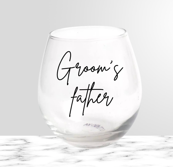 Groom squad whiskey glass
