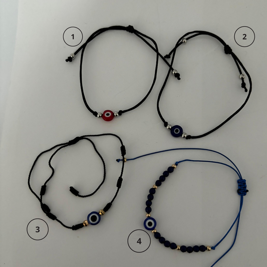 Evil eye string bracelet