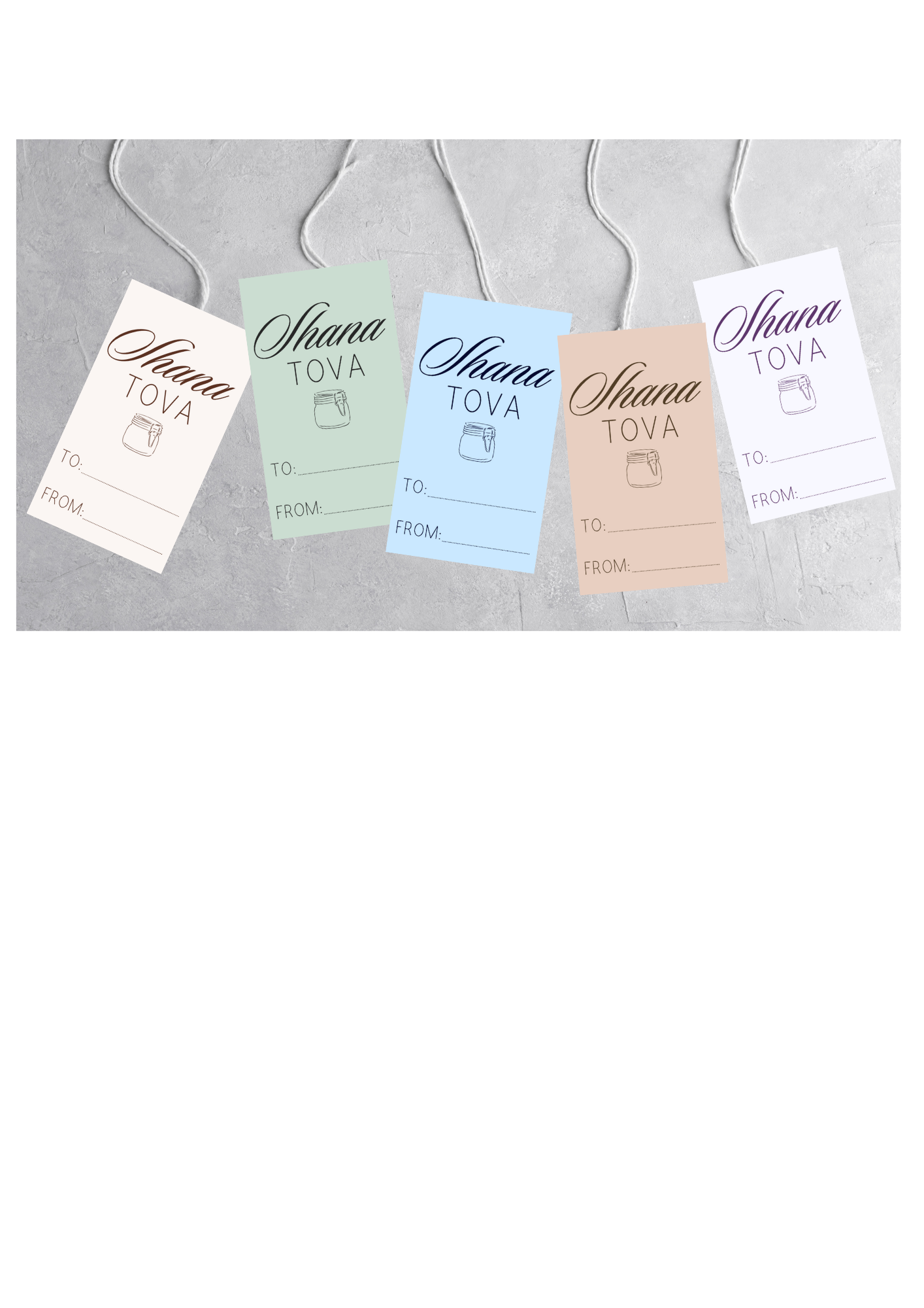 Rosh Hashana gift tags